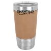 20 oz. Stainless Steel Leatherette Tumbler w/Clear Lid Thumbnail